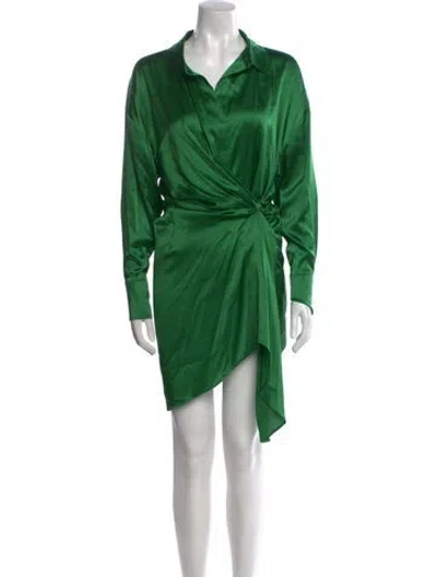 Pre-owned Ser.o.ya Silk Mini Dress In Green