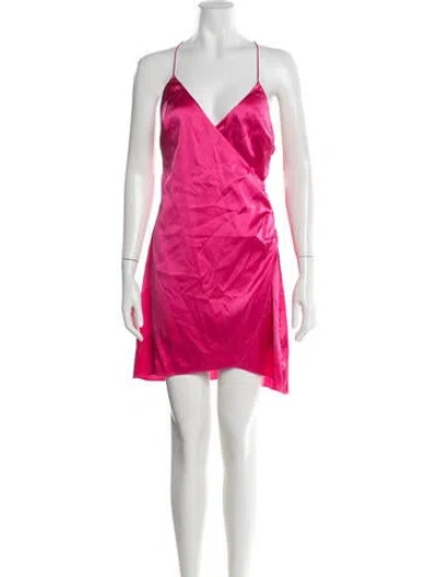 Pre-owned Ser.o.ya Silk Mini Dress In Pink