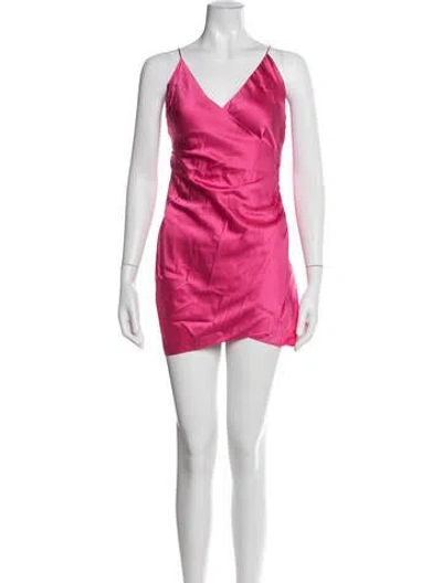 Pre-owned Ser.o.ya Silk Mini Dress In Pink