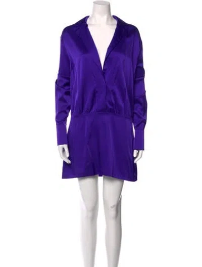 Pre-owned Ser.o.ya Silk Mini Dress In Purple