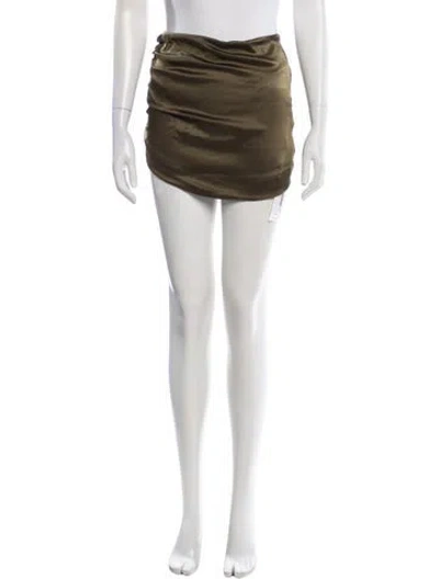 Pre-owned Ser.o.ya Silk Mini Skirt In Green
