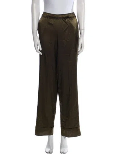 Pre-owned Ser.o.ya Silk Skinny Leg Pants In Green