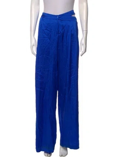 Pre-owned Ser.o.ya Silk Wide Leg Pants In Blue