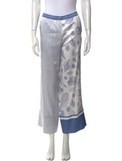 Pre-owned Ser.o.ya Silk Wide Leg Pants In Blue