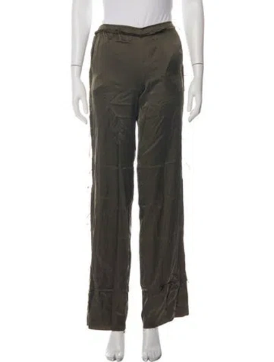 Pre-owned Ser.o.ya Silk Wide Leg Pants In Green
