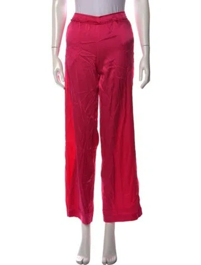 Pre-owned Ser.o.ya Silk Wide Leg Pants In Pink