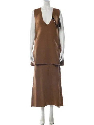 Pre-owned Ser.o.ya Skirt Set W/ Tags In Brown