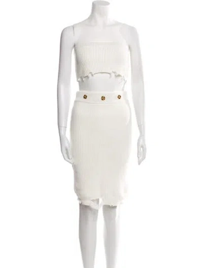 Pre-owned Ser.o.ya Skirt Set W/ Tags In White