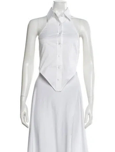 Pre-owned Ser.o.ya Sleeveless Crop Top In White