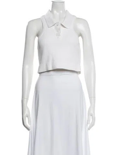 Pre-owned Ser.o.ya Sleeveless Polo In White