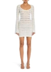 Ser.o.ya Sophie Crochet Mini Dress In White