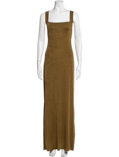 Pre-owned Ser.o.ya Square Neckline Long Dress W/ Tags In Yellow