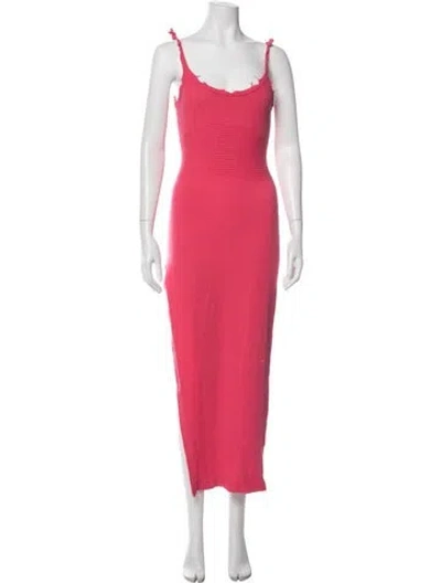Pre-owned Ser.o.ya Square Neckline Midi Length Dress In Pink