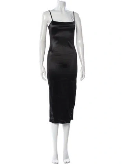 Pre-owned Ser.o.ya Square Neckline Midi Length Dress W/ Tags In Black
