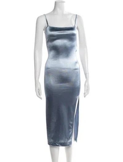 Pre-owned Ser.o.ya Square Neckline Midi Length Dress W/ Tags In Blue