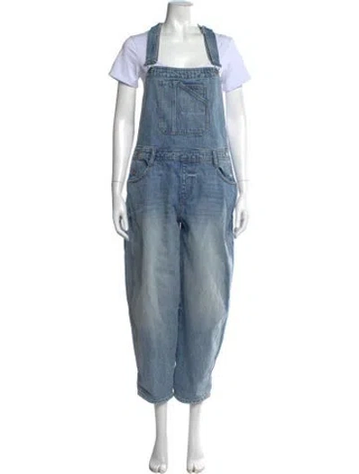 Pre-owned Ser.o.ya Square Neckline Overalls In Blue