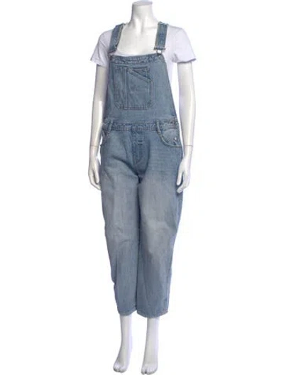 Pre-owned Ser.o.ya Square Neckline Overalls In Blue