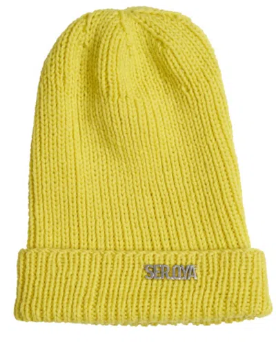 Ser.o.ya Steel Beanie In Lime In Yellow