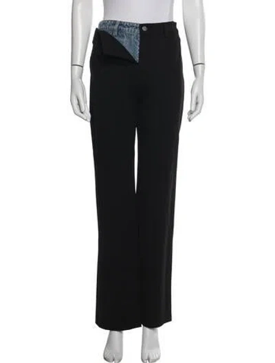 Pre-owned Ser.o.ya Straight Leg Pants In Black/blue