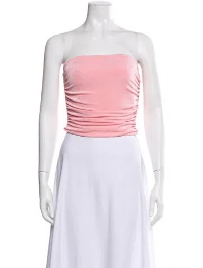 Pre-owned Ser.o.ya Strapless Crop Top In Blue