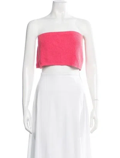 Pre-owned Ser.o.ya Strapless Crop Top In Blue