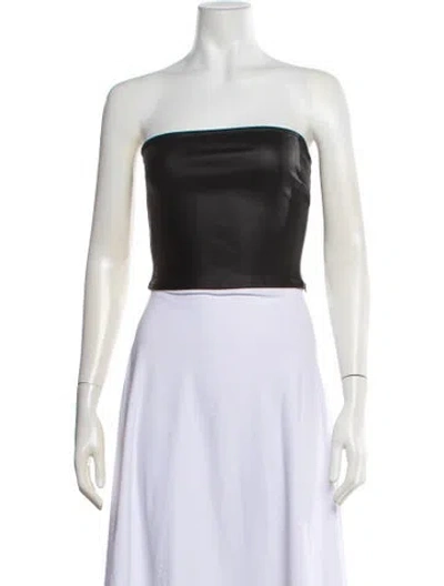 Pre-owned Ser.o.ya Strapless Crop Top In Blue/white