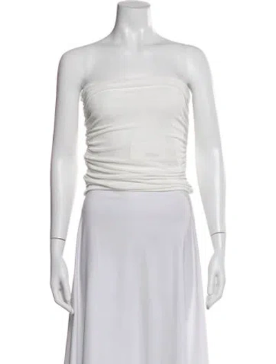 Pre-owned Ser.o.ya Strapless Crop Top W/ Tags In White