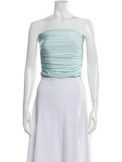 Pre-owned Ser.o.ya Strapless Crop Top In White