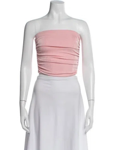 Pre-owned Ser.o.ya Strapless Crop Top In White