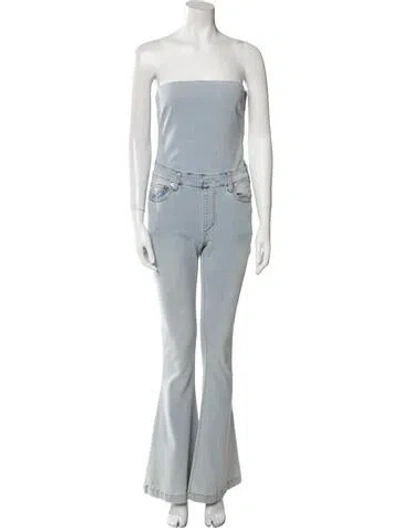 Pre-owned Ser.o.ya Strapless Jumpsuit In Blue