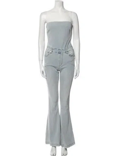 Pre-owned Ser.o.ya Strapless Jumpsuit In Gray