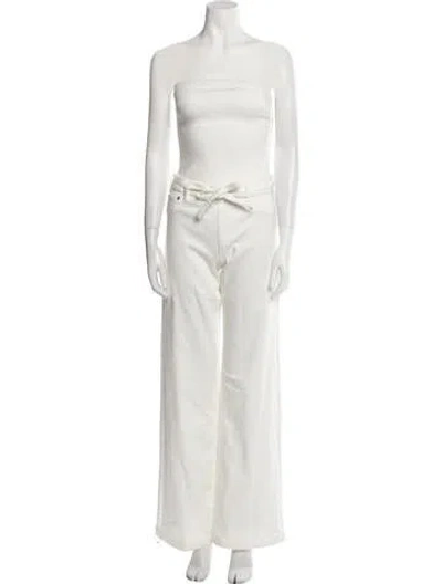Pre-owned Ser.o.ya Strapless Jumpsuit In White