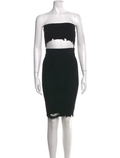 Pre-owned Ser.o.ya Strapless Knee-length Dress W/ Tags In Black