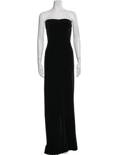 Pre-owned Ser.o.ya Strapless Long Dress In Black