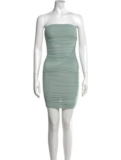 Pre-owned Ser.o.ya Strapless Long Dress In Green