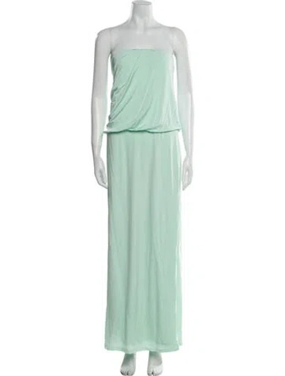 Pre-owned Ser.o.ya Strapless Long Dress In Green