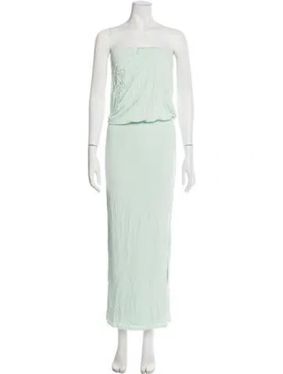Pre-owned Ser.o.ya Strapless Long Dress In Green