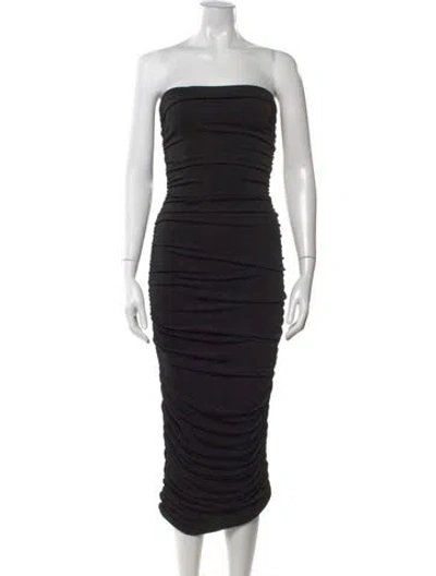 Pre-owned Ser.o.ya Strapless Midi Length Dress In Black