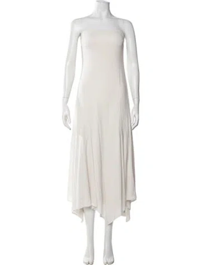 Pre-owned Ser.o.ya Strapless Midi Length Dress In Neutral