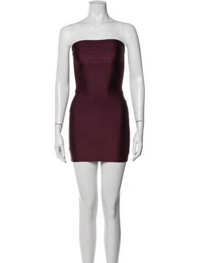 Pre-owned Ser.o.ya Strapless Mini Dress In Burgundy