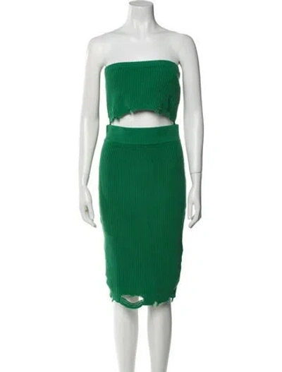 Pre-owned Ser.o.ya Strapless Mini Dress In Green