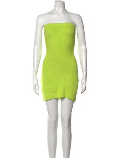 Pre-owned Ser.o.ya Strapless Mini Dress In Green