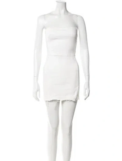 Pre-owned Ser.o.ya Strapless Mini Dress In Neutral