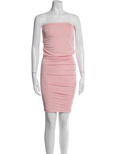 Pre-owned Ser.o.ya Strapless Mini Dress In Pink