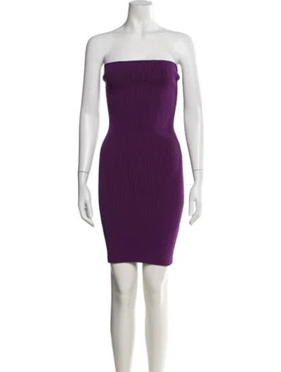 Pre-owned Ser.o.ya Strapless Mini Dress In Purple
