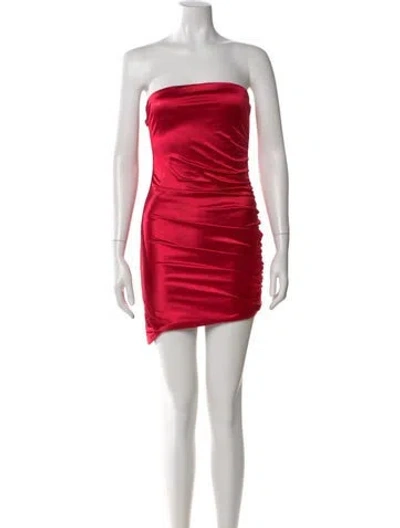 Pre-owned Ser.o.ya Strapless Mini Dress In Red