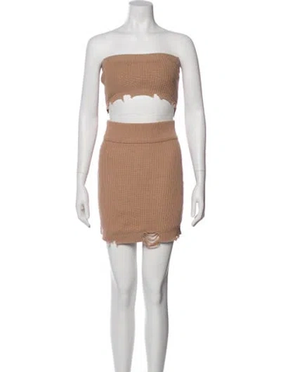 Pre-owned Ser.o.ya Strapless Mini Dress W/ Tags In Neutral