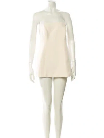 Pre-owned Ser.o.ya Strapless Mini Dress In White