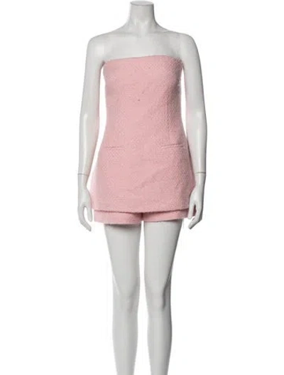Pre-owned Ser.o.ya Strapless Romper In Pink