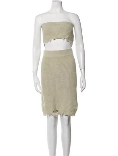 Pre-owned Ser.o.ya Strapless Sweater In Green